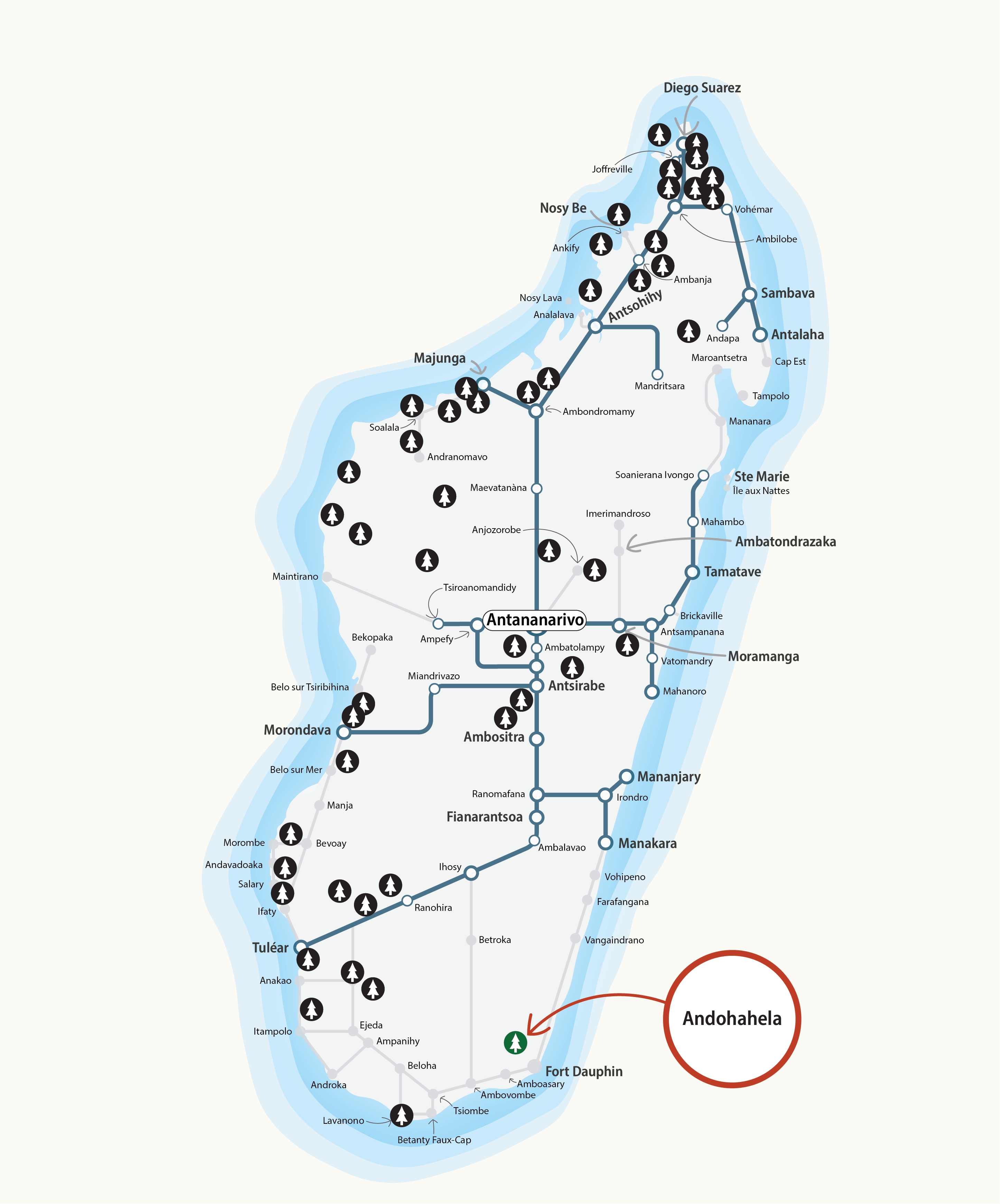 National Parks Map - Andohahela