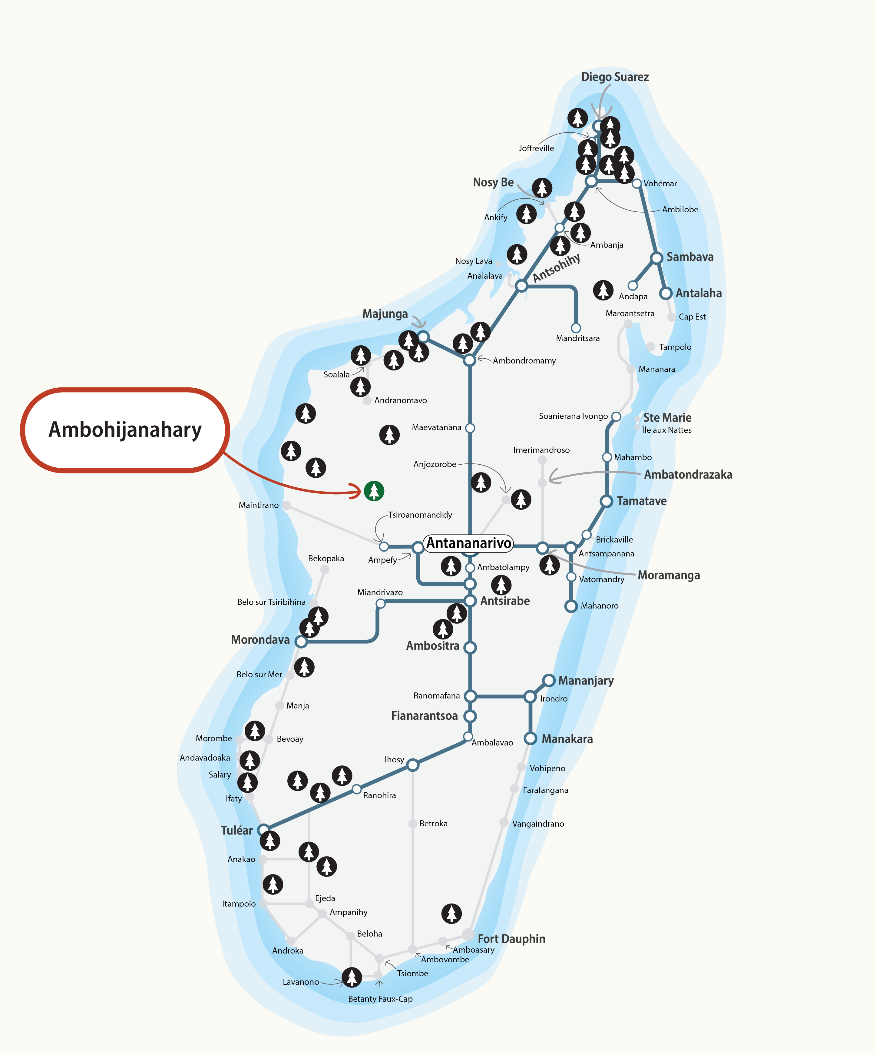 National Parks Map - Ambohijanahary