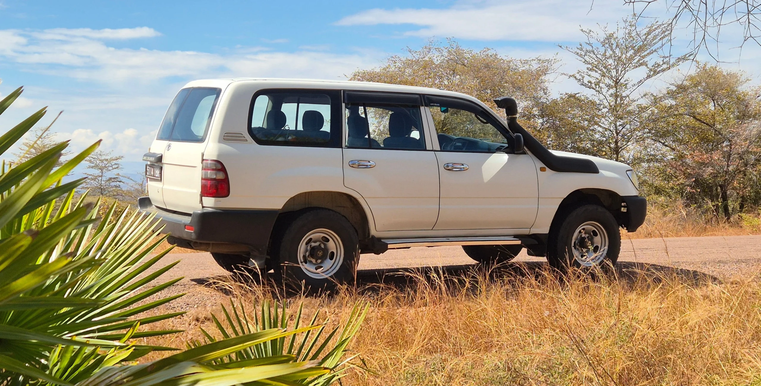 4×4 vehicle on a Madagascar road with driver