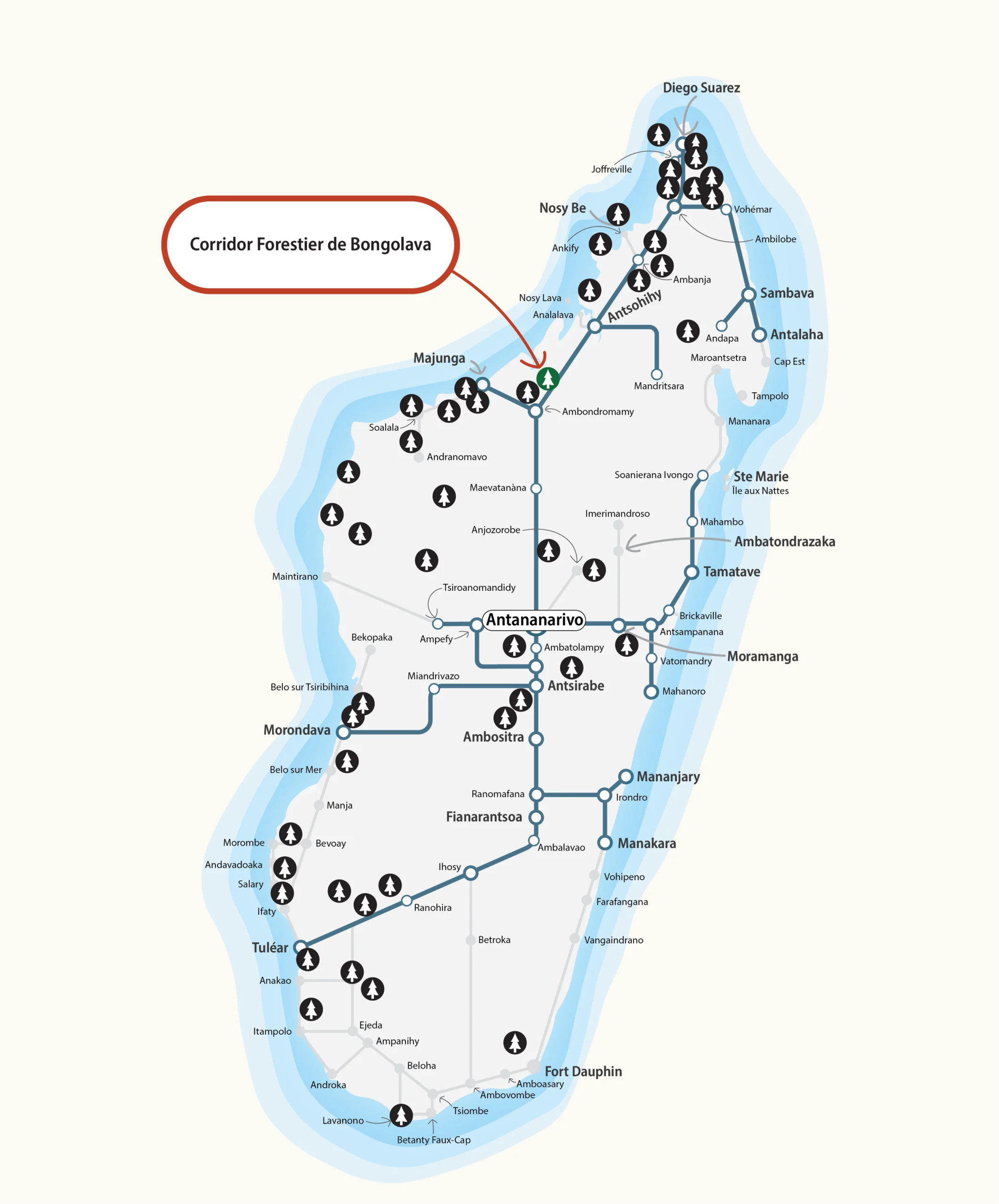 National Parks Map - Bongolava Forest Corridor
