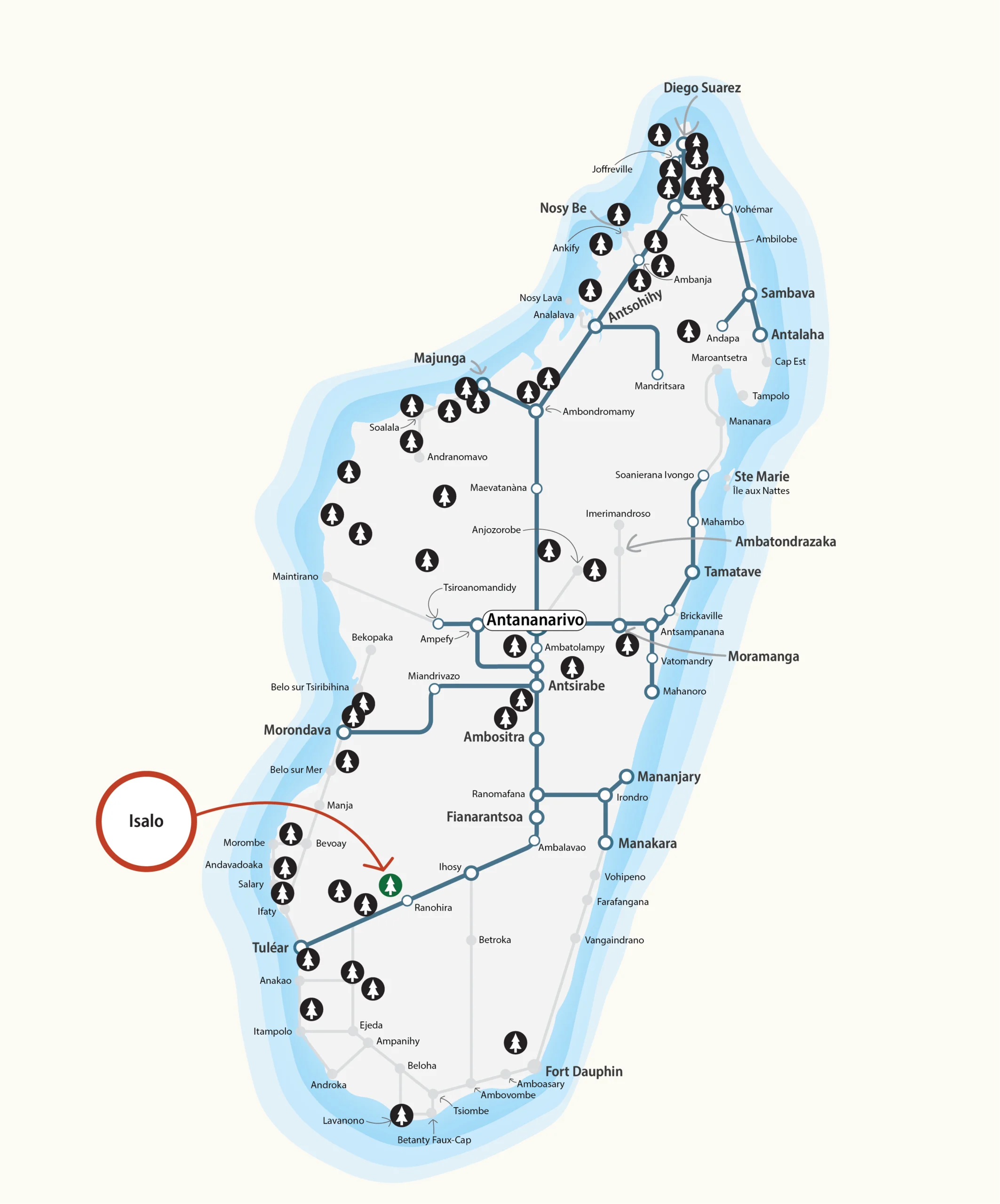 Map - Isalo