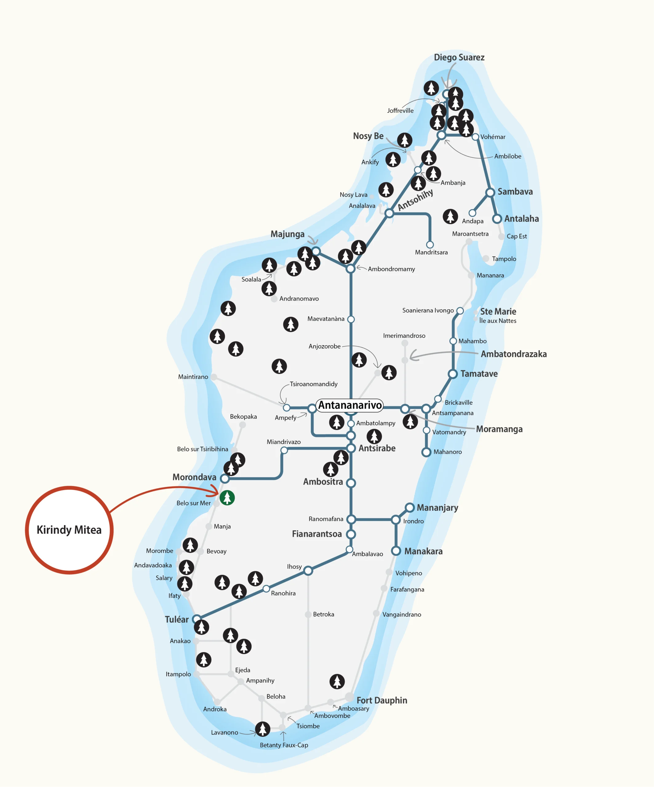 Map - Kirindy Mitea