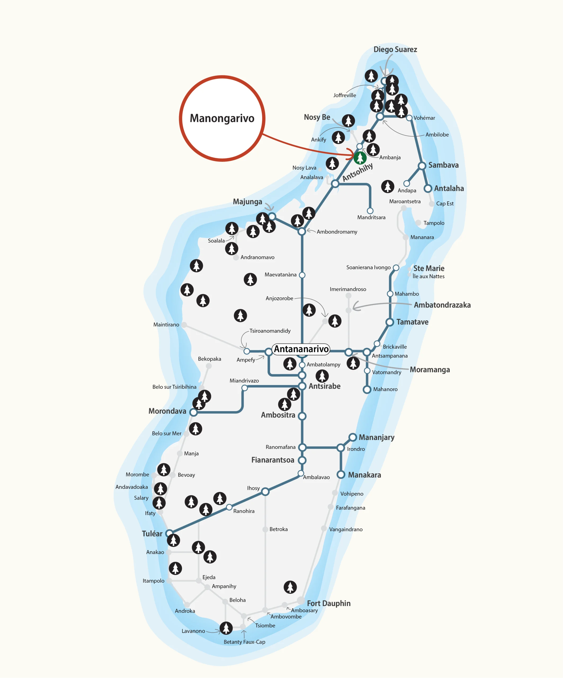 National Parks Map - Manongarivo
