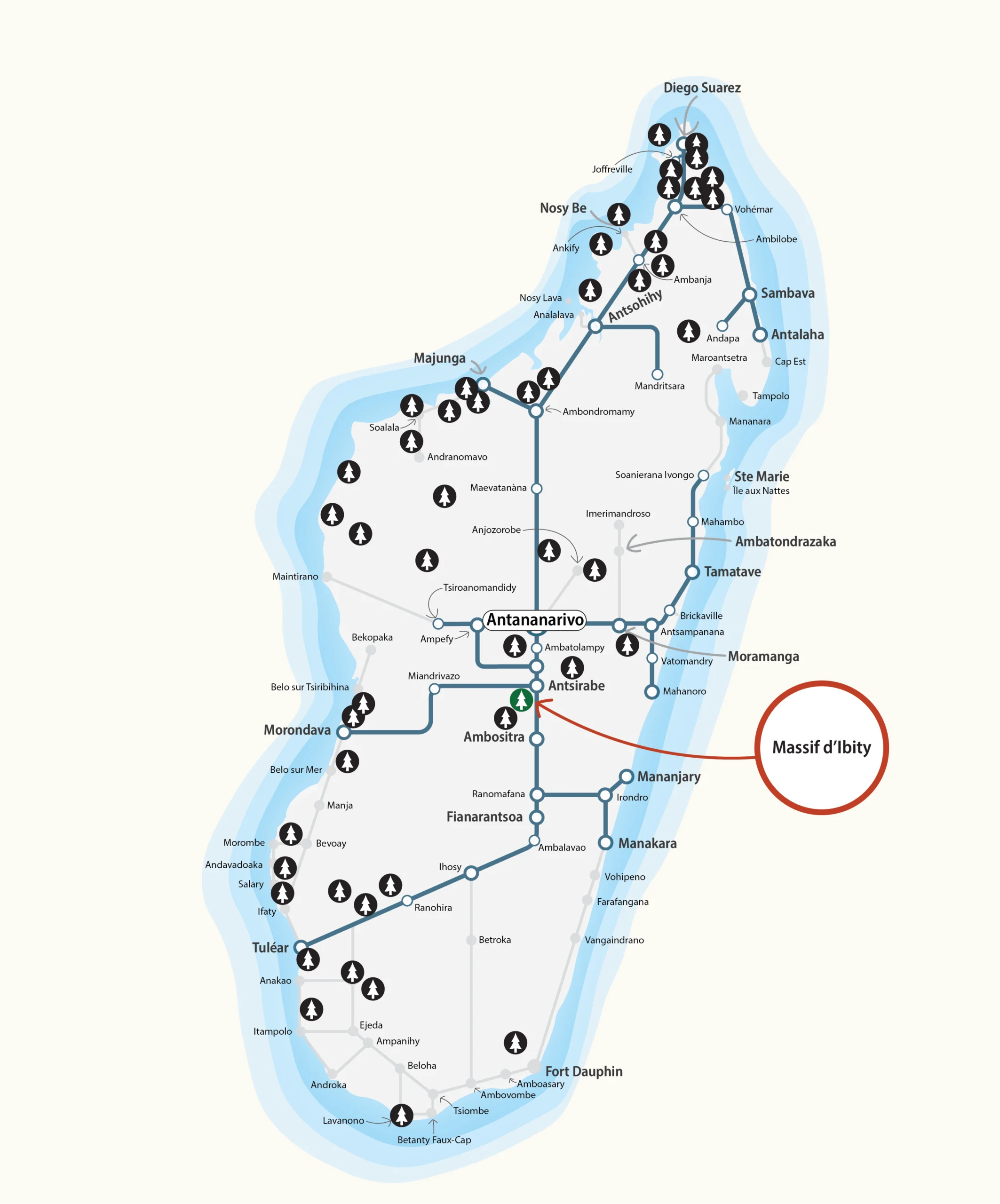 Map - Massif d'Ibity