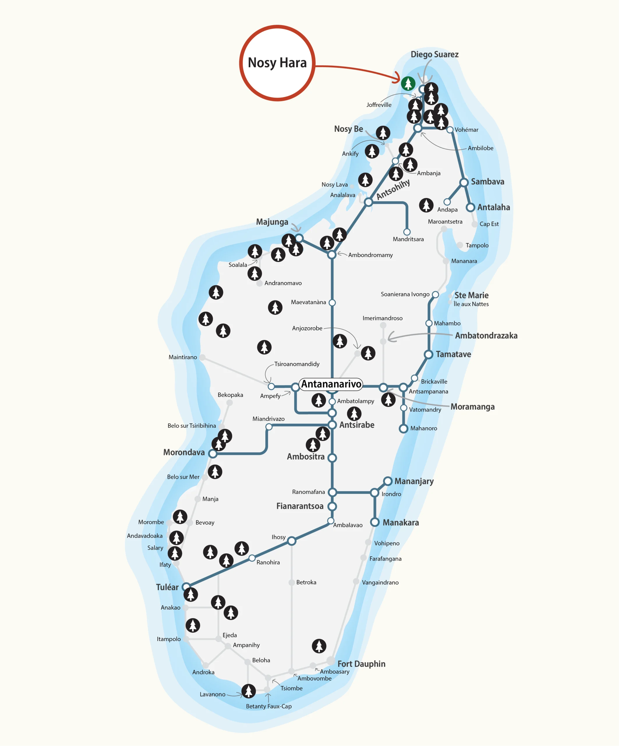 National Parks Map - Nosy Hara