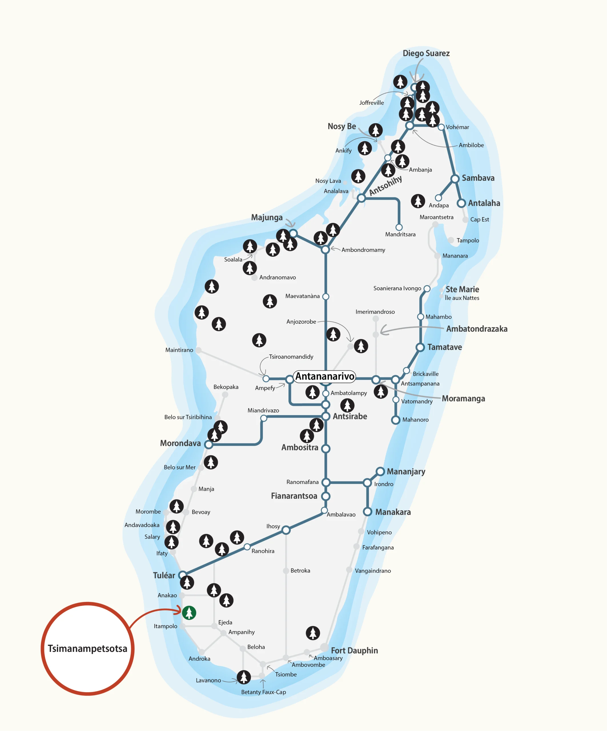 National Parks Map - Tsimanampetsotsa