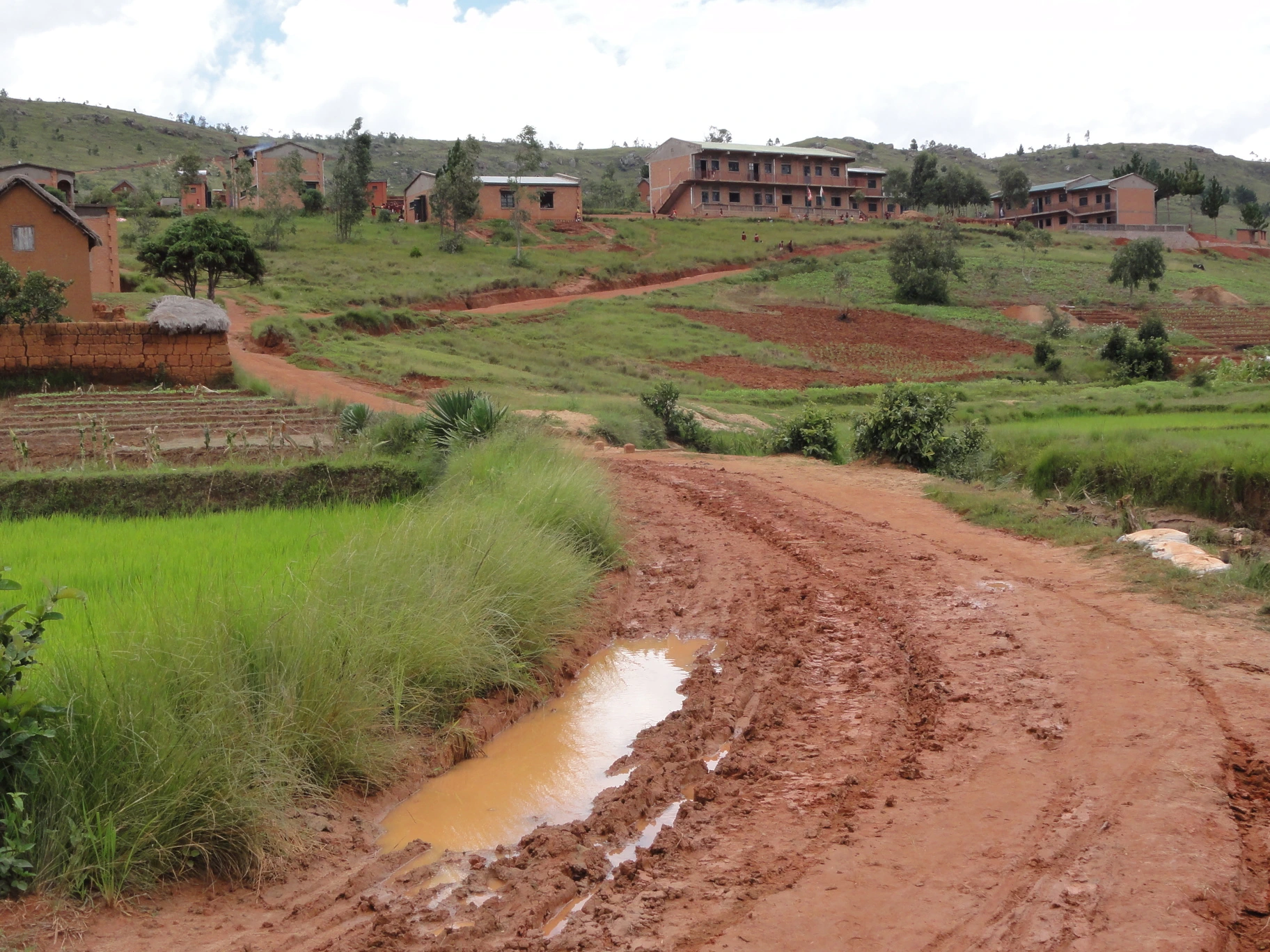 Muddy road in Madagascar